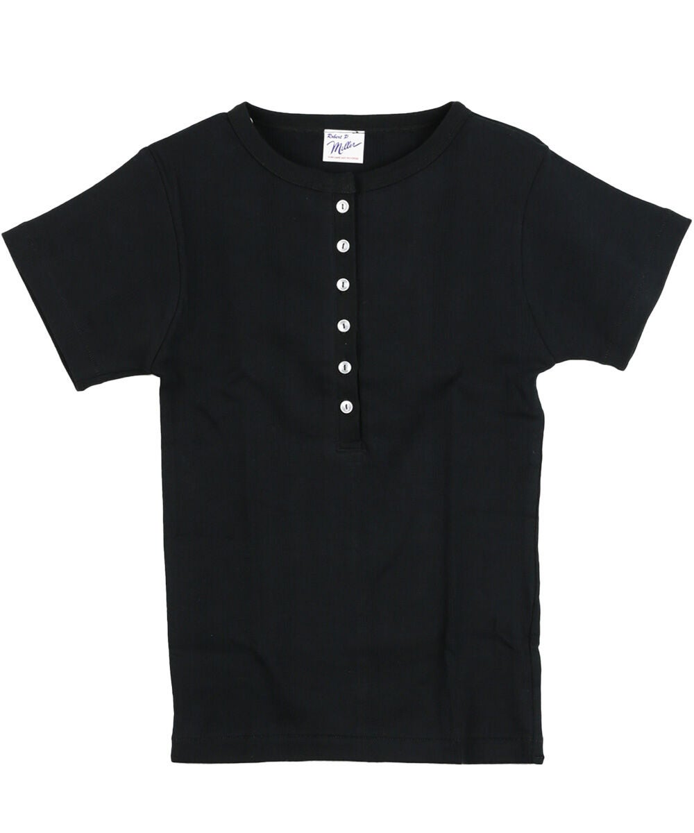 MILLER(ミラー)パネルリブ ヘンリーネックTシャツ | BLEU COMME BLEU