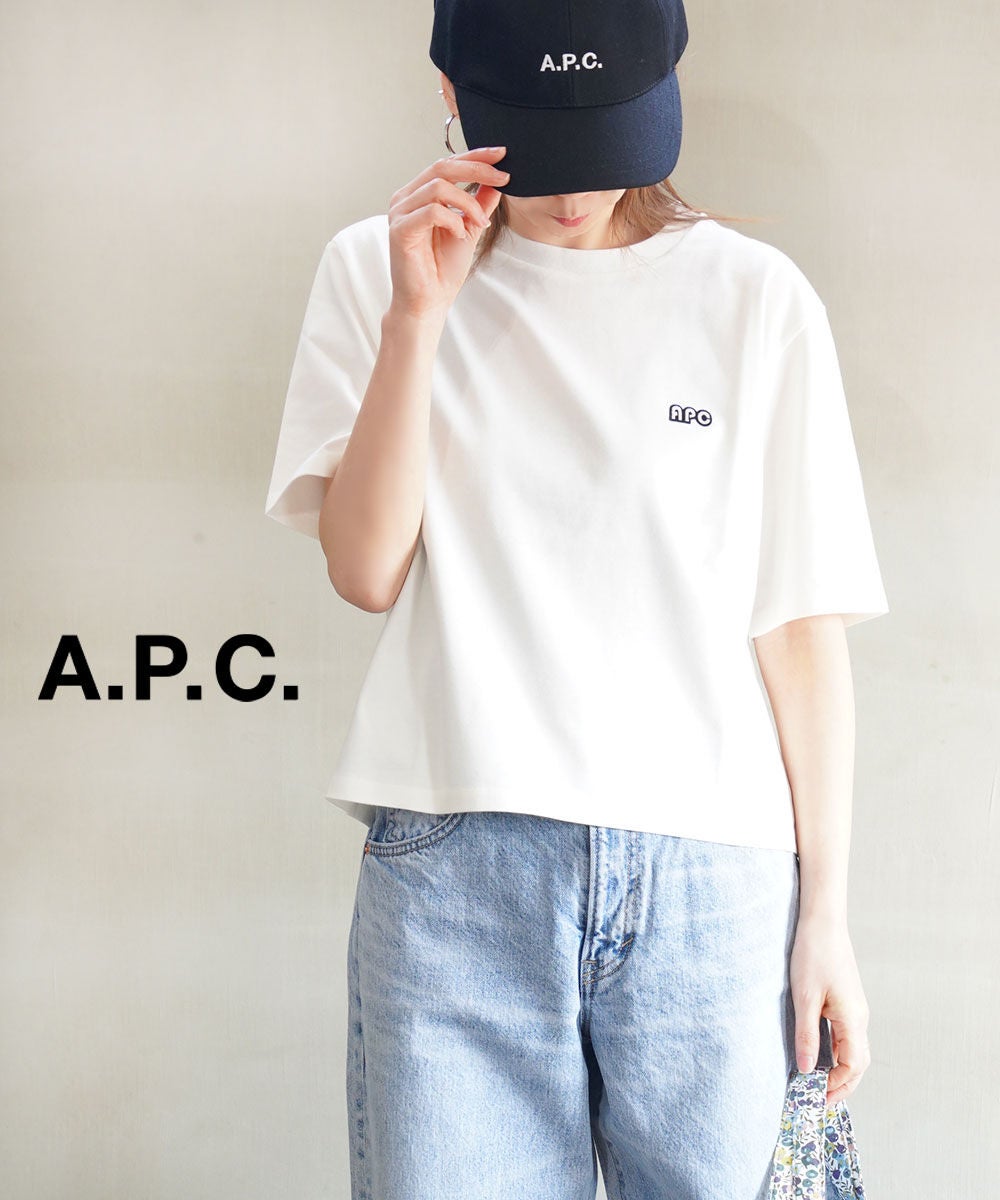 A.P.C.(アー・ペー・セー) 406 ロゴパッチ付Tシャツ | BLEU COMME BLEU