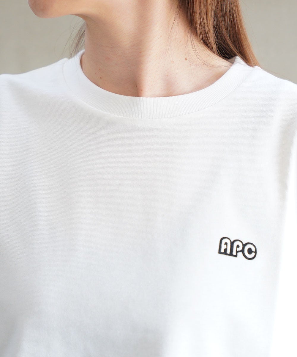 A.P.C.(アー・ペー・セー) 406 ロゴパッチ付Tシャツ | BLEU COMME BLEU