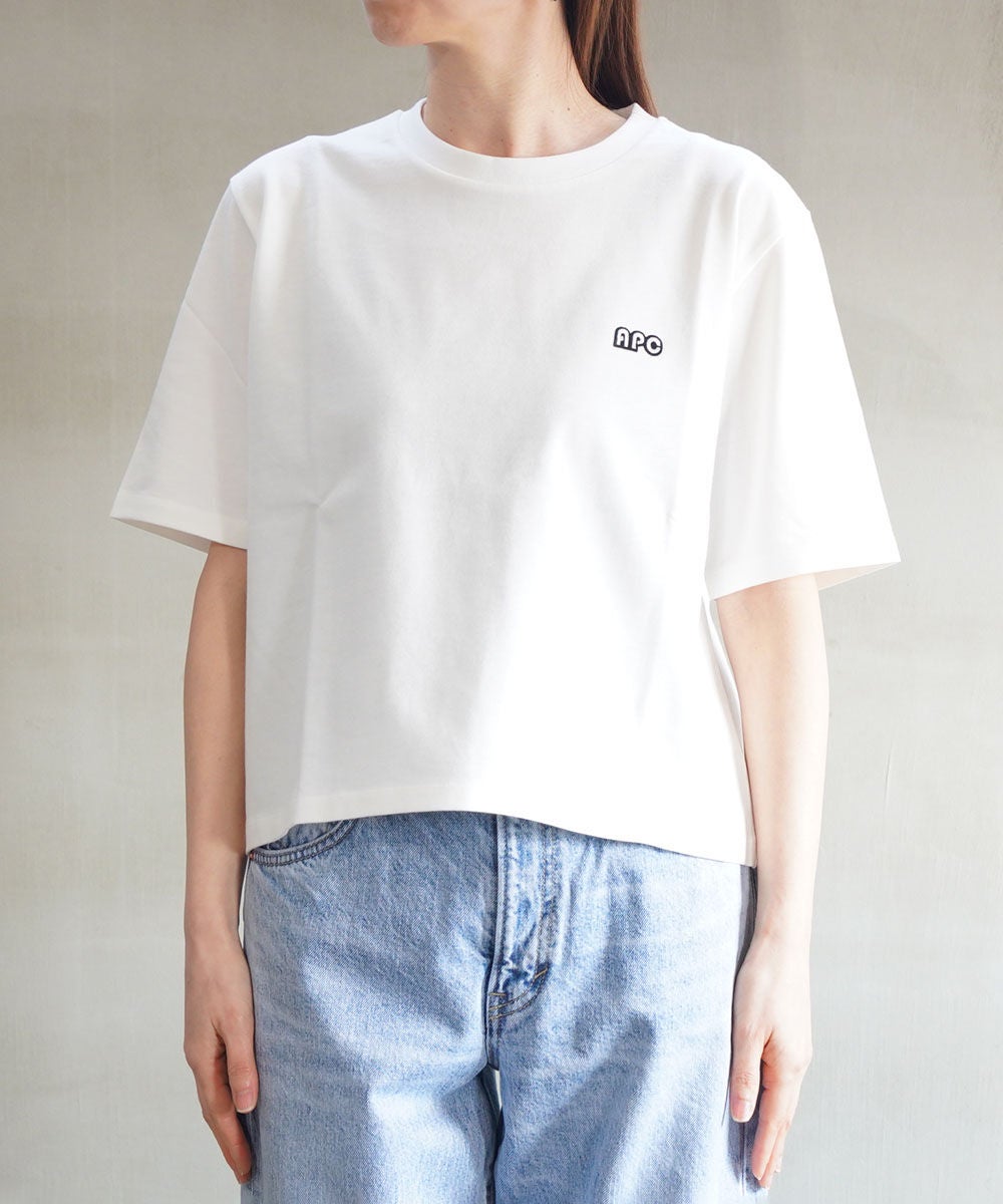 A.P.C.(アー・ペー・セー) 406 ロゴパッチ付Tシャツ | BLEU COMME BLEU