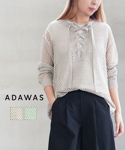 ADAWAS(アダワス) メッシュレースアップトップ