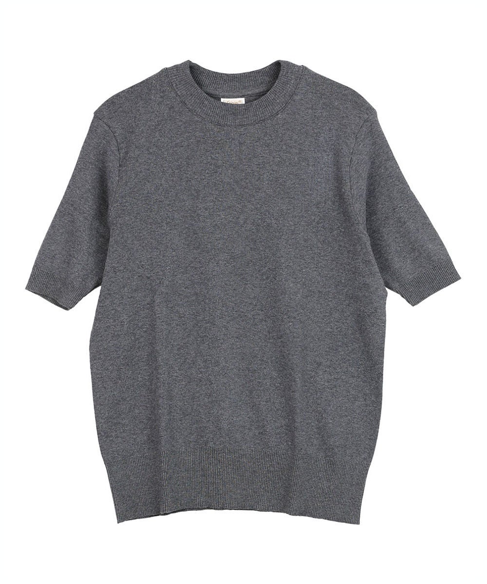 gicipi(ジチピ)ARGENTOクルーネック5分袖ニットソー | BLEU COMME BLEU