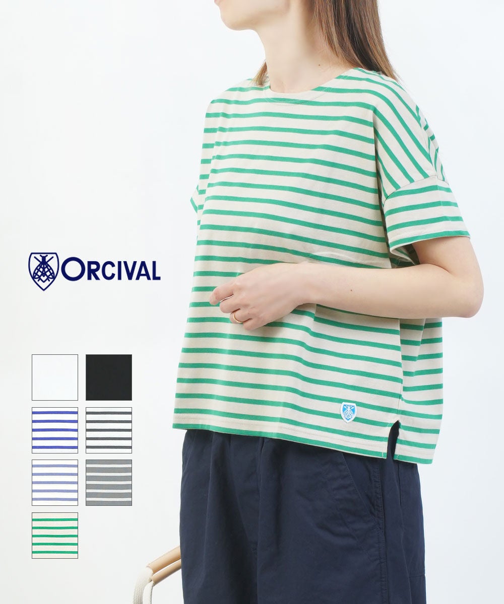 ORCIVAL(オーチバル・オーシバル)コットン天竺 ボートネックショート