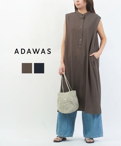ADAWAS(アダワス) ドライコットンジャージィヘンリードレス