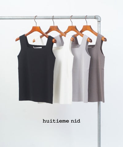 huitieme nid(ユイティーム) スクエアネックタンクトップ