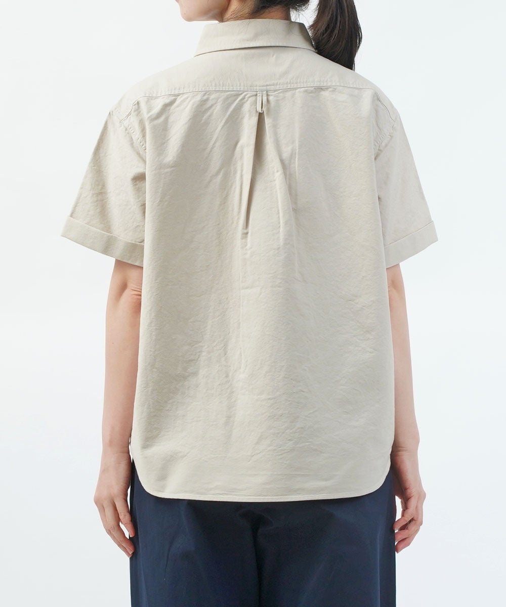 ★美品★ DANTON オックスフォード 丸襟 半袖プルオーバー シャツ DANTON [ダントン] M OXFORD ROUND COLLAR SHORT SLEEVE PULLOVER
