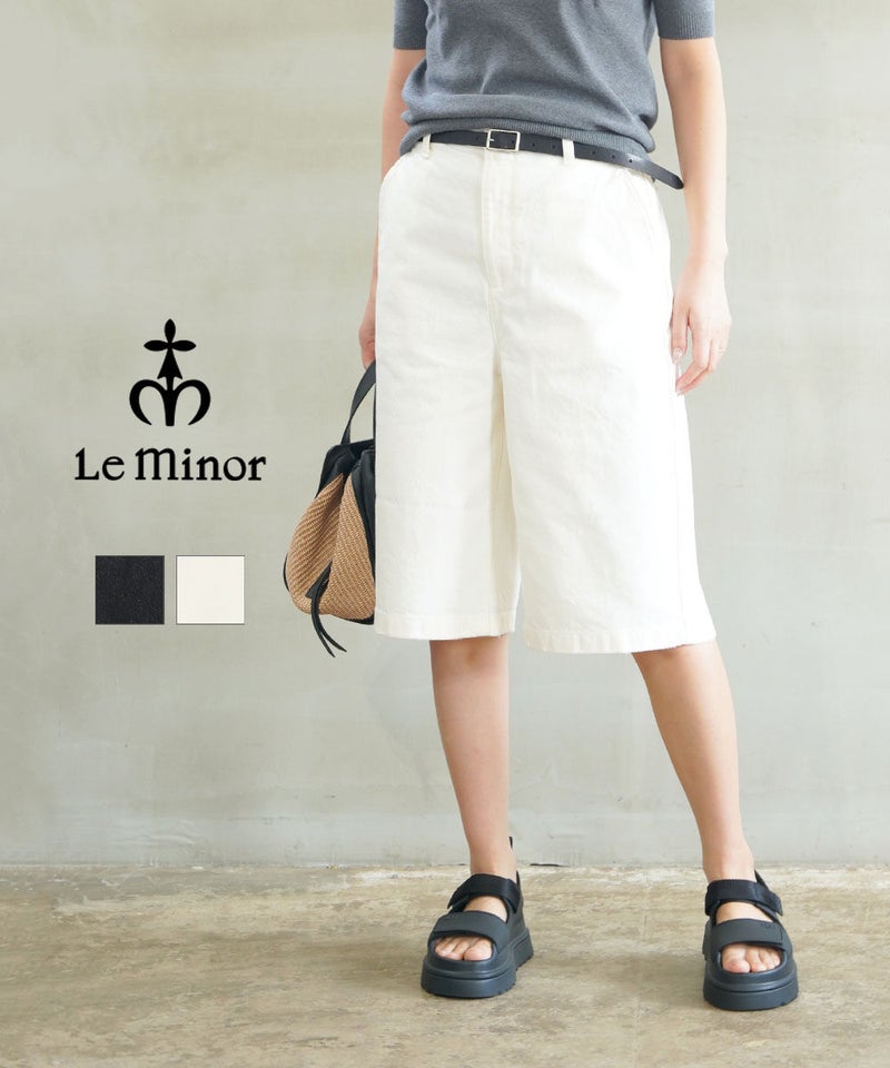 Le minor(ルミノア) MARINE SHORTS BLACK(BLK)