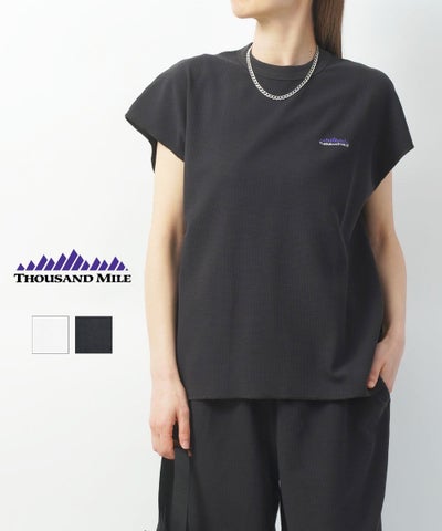 THOUSAND MILE(サウザンドマイル) テックワッフル フレンチスリーブTシャツ