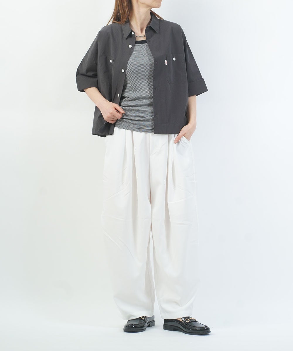 週末価格　DANTON ワークショートシャツ　36 DANTON(ダントン)ワークショートシャツ | BLEU COMME BLEU(ブルーコム