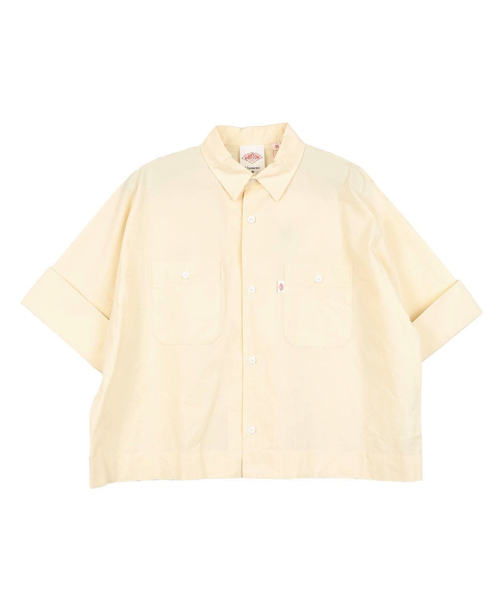週末価格　DANTON ワークショートシャツ　36 DANTON(ダントン)ワークショートシャツ | BLEU COMME BLEU(ブルーコム