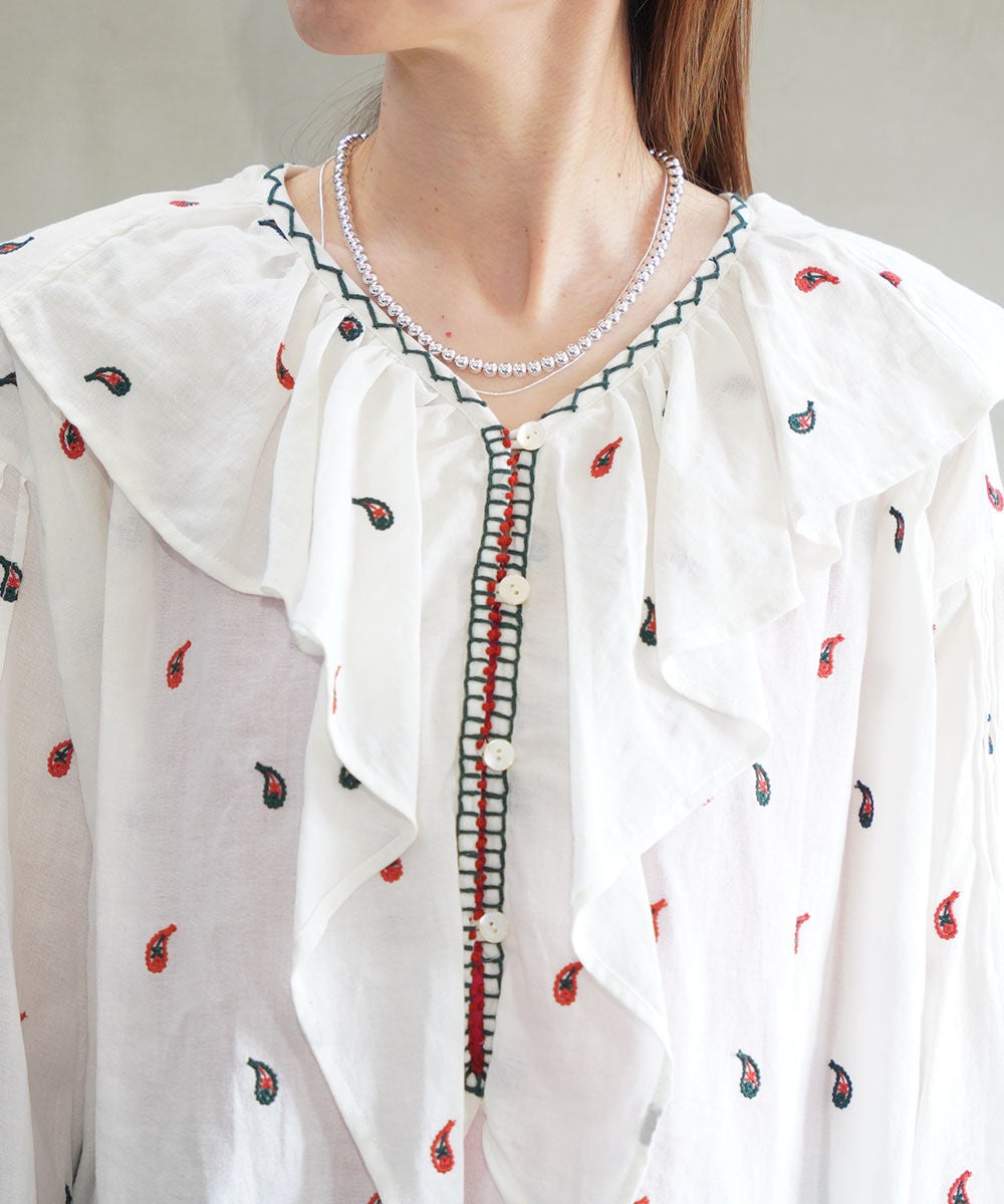 THE SHINZONE(ザ シンゾーン)PAISLEY EMBROIDERED BLOUSE | BLEU COMME