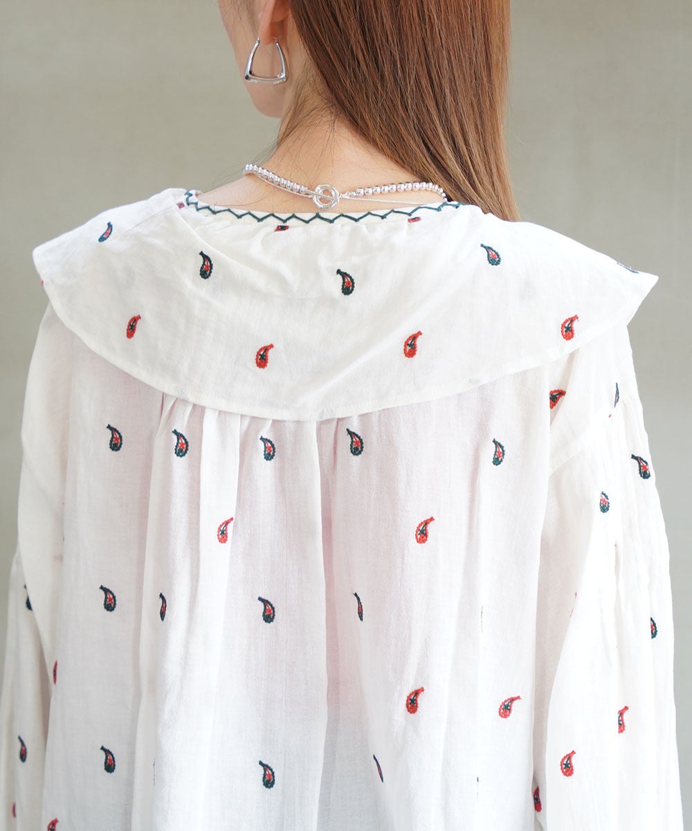 THE SHINZONE(ザ シンゾーン)PAISLEY EMBROIDERED BLOUSE | BLEU COMME
