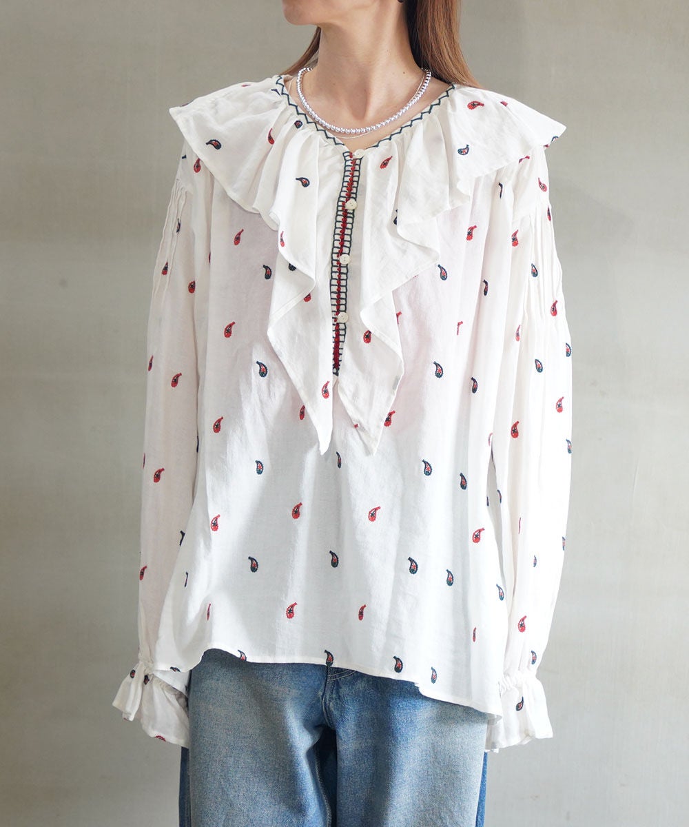 THE SHINZONE(ザ シンゾーン)PAISLEY EMBROIDERED BLOUSE | BLEU COMME