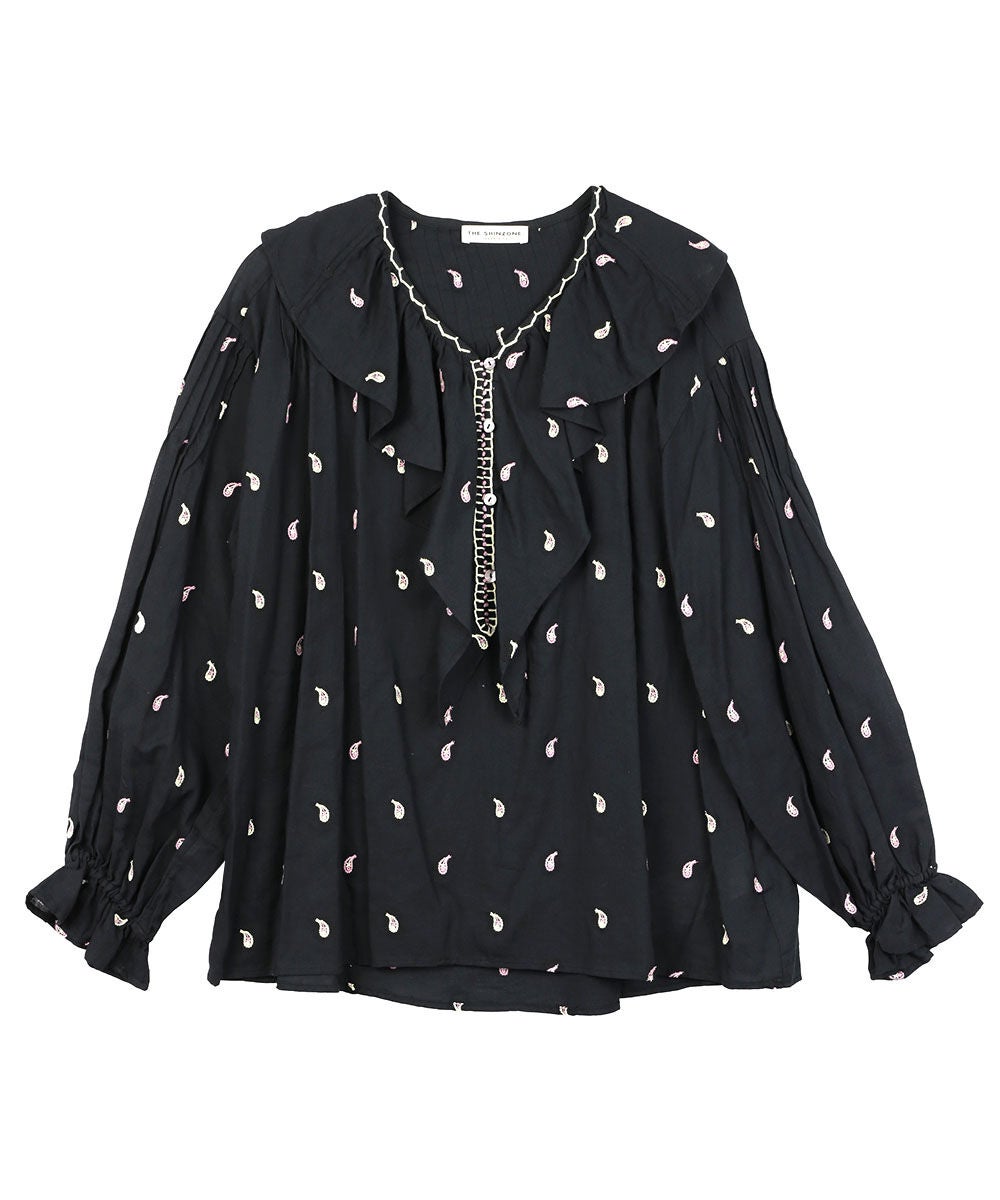 THE SHINZONE(ザ シンゾーン)PAISLEY EMBROIDERED BLOUSE | BLEU COMME