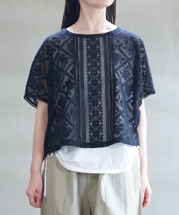 tricot'tricot(トリコトリコ) レース切替フレンチプルオーバー