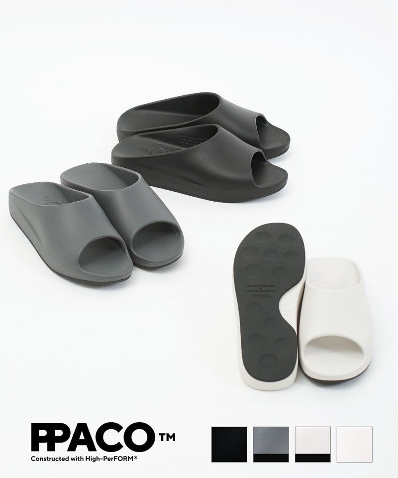 PPACO(パコ) スライドサンダル LUX-2 BLACK/BLACK(BKBK)