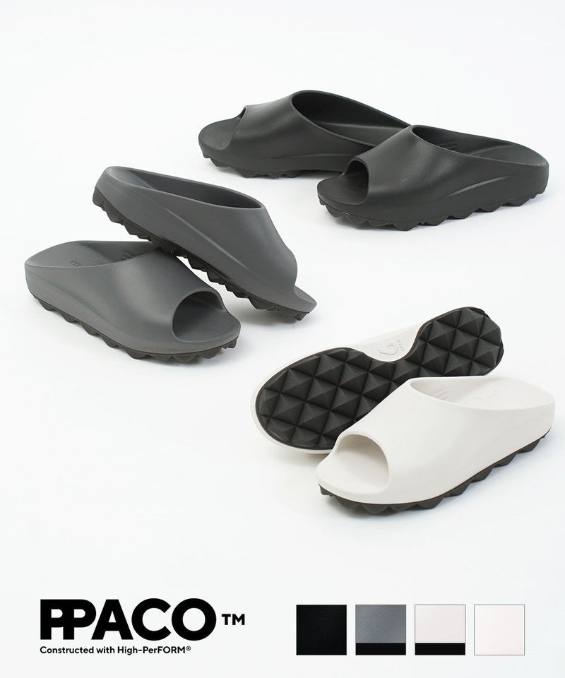 PPACO(パコ) スライドサンダル LUX-2 AIR STUDDED SOLE BLACK/BLACK(BKBK)