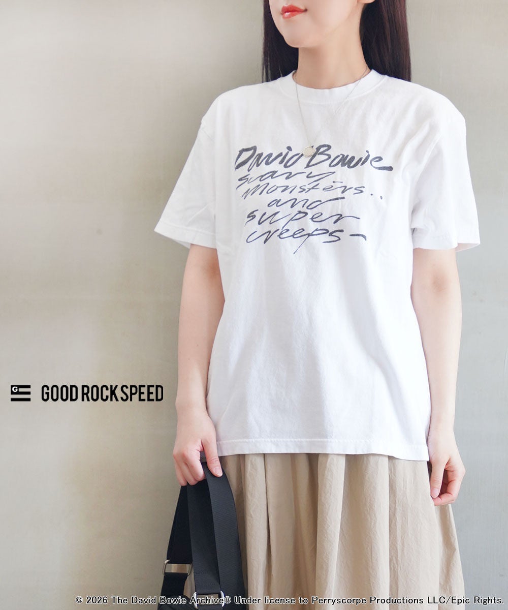 【GOOD ROCK SPEED】 DAVID BOWIE WHITE TEE GOOD ROCK SPEED David Bowie Tシャツ（Tシャツ／カットソー）｜BOICE