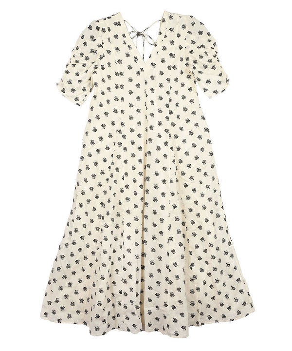 ne Quittez pas(ヌキテパ)コットンドビーストライプ ギャザースリーブ 