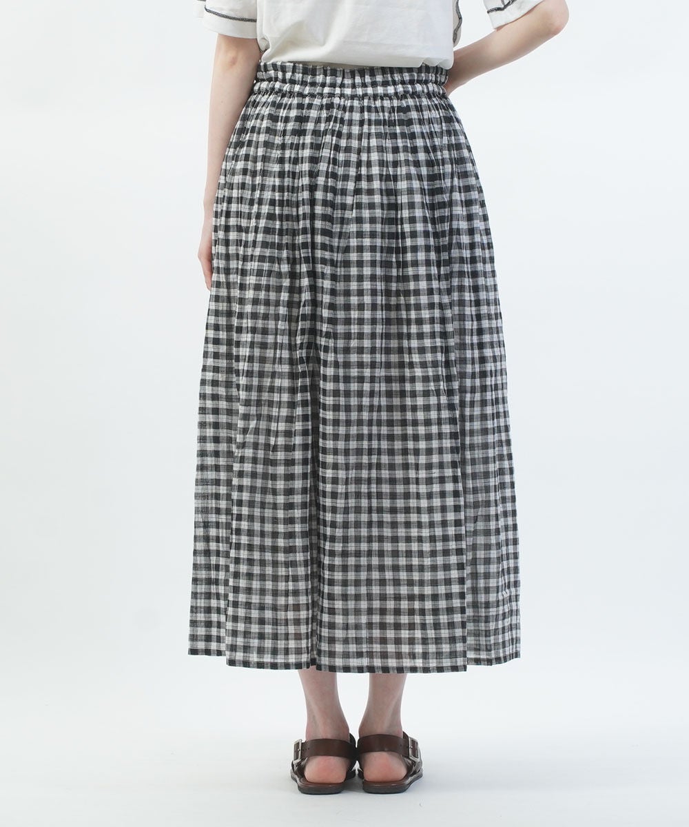 SOIL(ソイル)FANCY GINGHAM CHECK GATHERED SKIRT | BLEU COMME BLEU