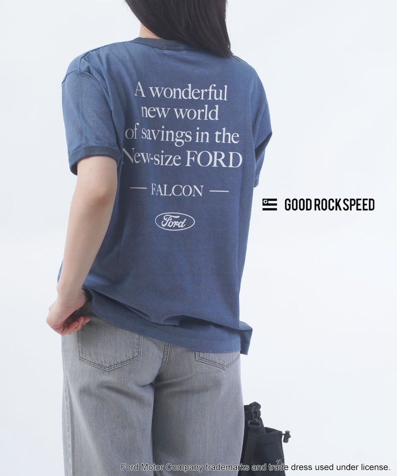 GOOD ROCK SPEED(グッドロックスピード) FORD FALCON AD GRAPHIC T-SHIRT ライトネイビー(LNVY)