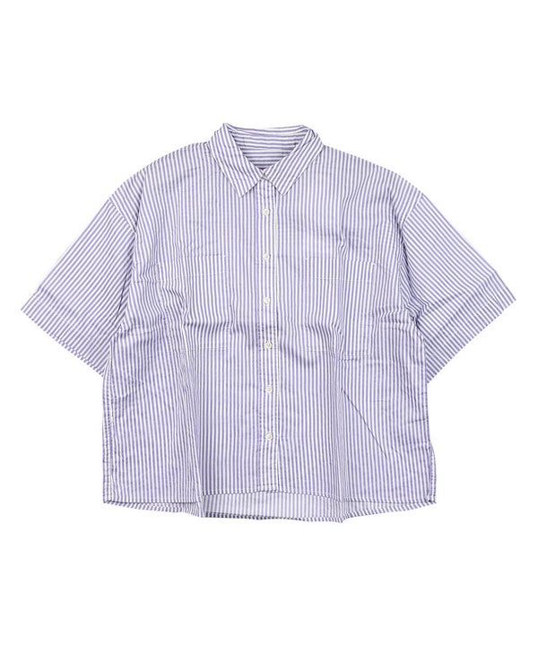 Noia(ノイア)キャンブリックボイルストライプ半袖シャツ | BLEU COMME 