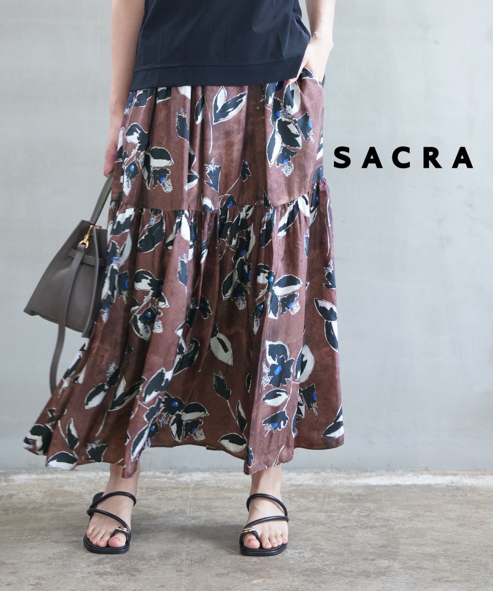 SACRA(サクラ)PAINTING FLORA SKIRT | BLEU COMME BLEU(ブルーコムブルー)