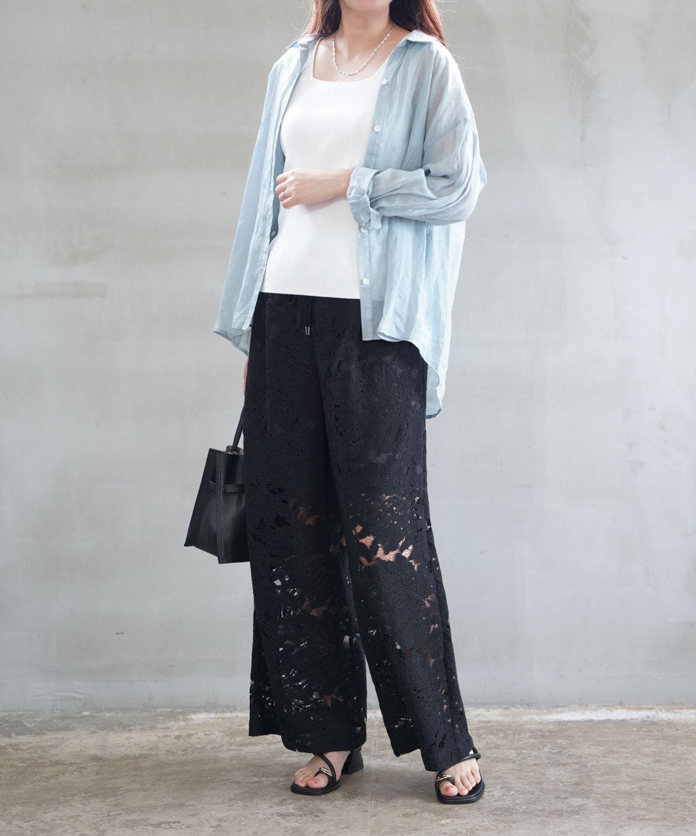 SACRA(サクラ)LEAF RASCHEL LACE PANTS | BLEU COMME BLEU(ブルーコム