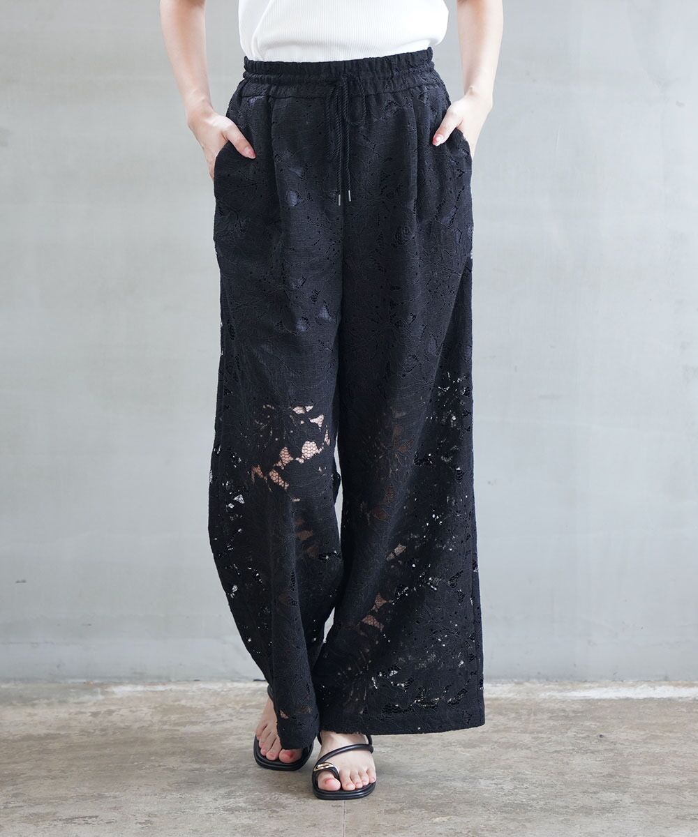 SACRA(サクラ)LEAF RASCHEL LACE PANTS | BLEU COMME BLEU(ブルーコム