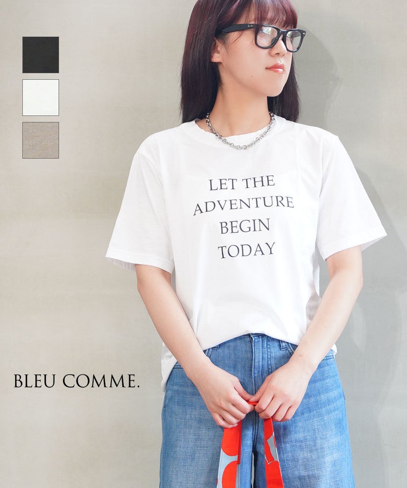 BLEU COMME.(ブルーコム) ロゴTシャツ ブラック(BLK)