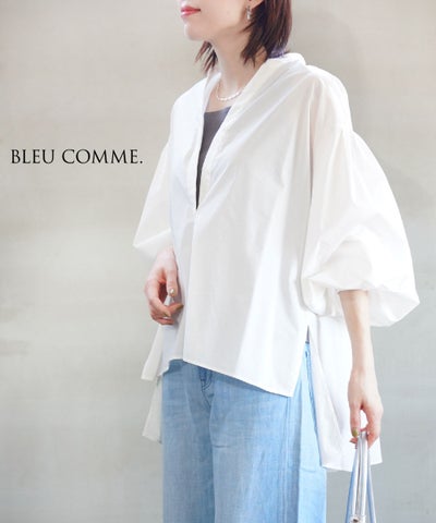 BLEU COMME.(ブルーコム) 袖ふんわりシャツ