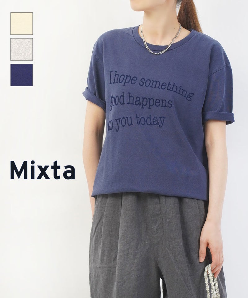 Mixta(ミクスタ) I HOPE SS CREWNECK T-SHIRTS ナチュラル(NAT)