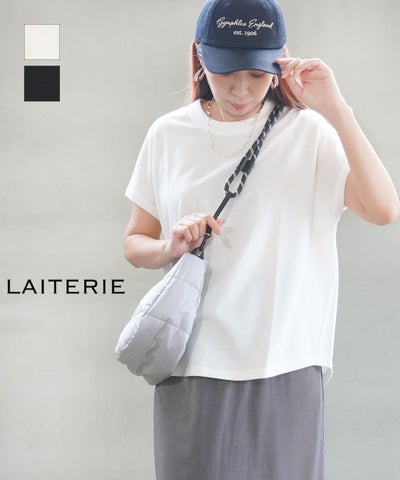 LAITERIE(レイトリー) フレール天竺フレンチスリーブカットソー