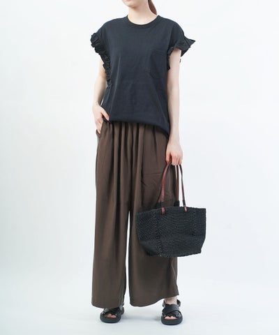 dahl'ia(ダリア) リメイクTシャツ N/S フリルカットソー