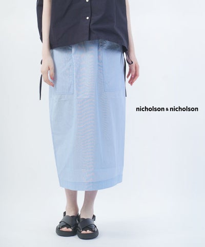 nicholson&nicholson(ニコルソン&ニコルソン) Iラインスカート CHERRY-W