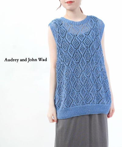 audrey and john wad(オードリーアンドジョンワッド) 和紙×C/Li ノースリーブプルオーバー