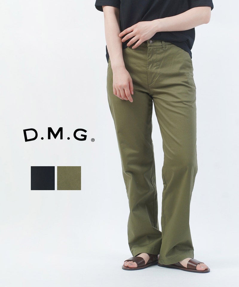 D.M.G(ドミンゴ) リラクシングチノストレッチ ストレートトラウザー ブラック(19-8)
