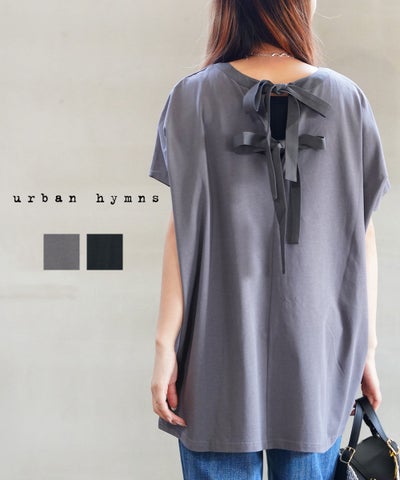 urban hymns(アーバンヒムス) バイオプレミアム天竺バックリボンワイドカットソー