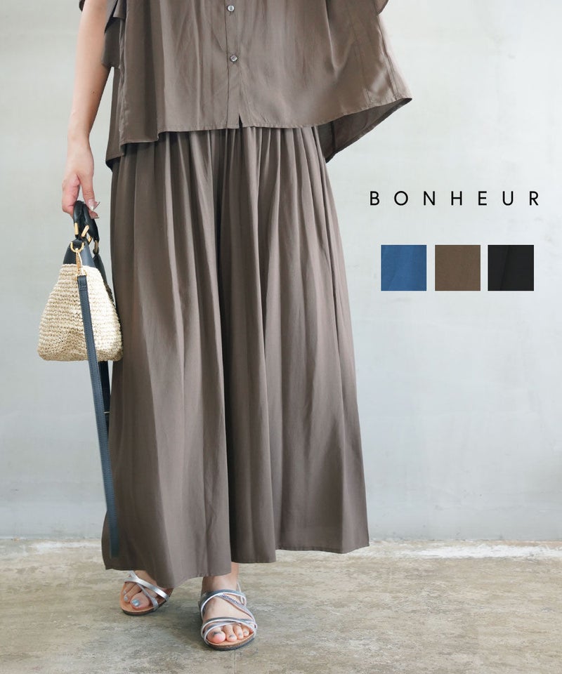 Bonheur(ボヌール) ギャザースカーチョ ブルー(BL)