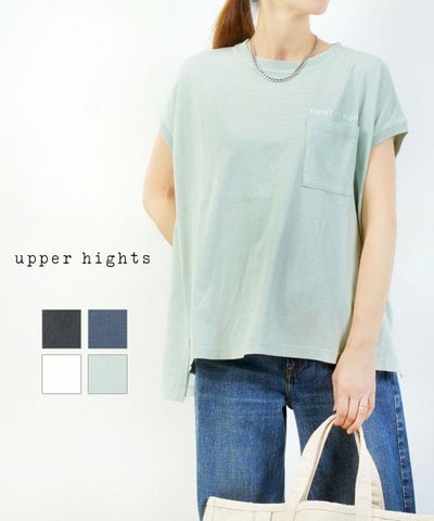 upper hights(アッパーハイツ) BIG NO SLEEVE POCKET TEE