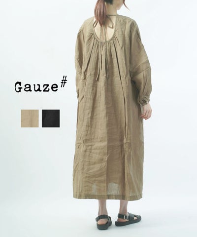 Gauze#(ガーゼ) アンティークギャザー ストリング ワンピース