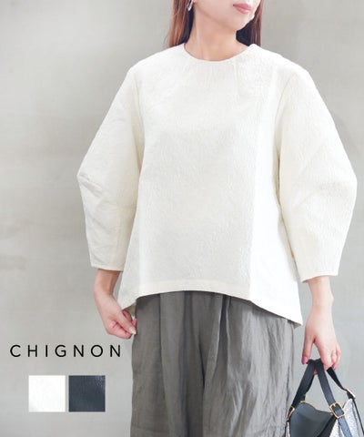 CHIGNON(シニヨン) ジャガードTeeブラウス