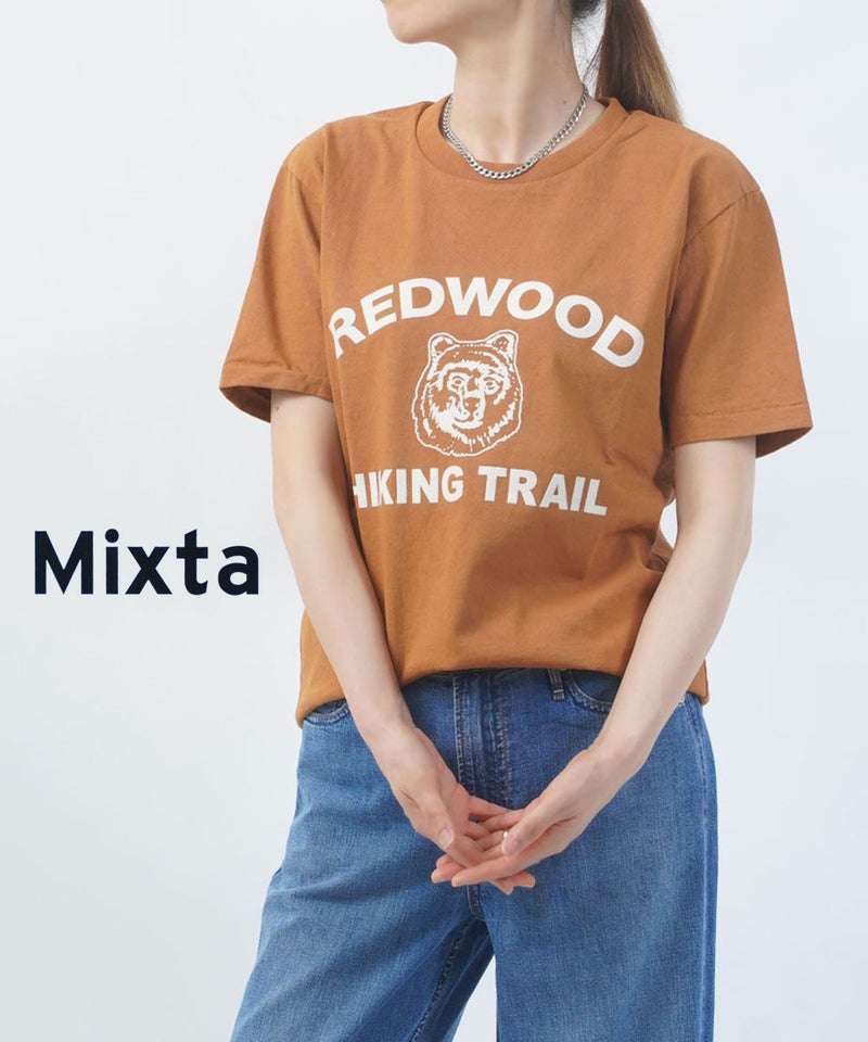 Mixta(ミクスタ) REDWOOD SS CREWNECK T-SHIRTS キャメル(CAM)