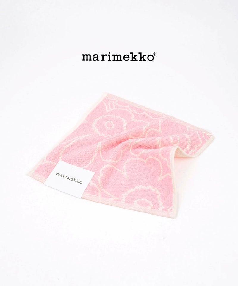 marimekko(マリメッコ) PIIRTO UNIKKO MINI TOWEL 26×26CM ピンク×ホワイト(70)