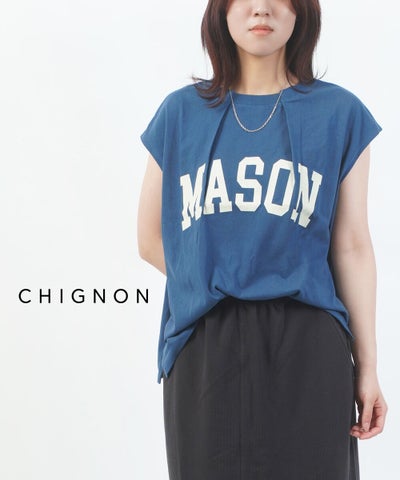 CHIGNON(シニヨン) タックフレンチ ロゴTee