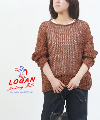 LOGAN knitting mills(ローガン ニッティング ミルズ) メッシュニットプルオーバー