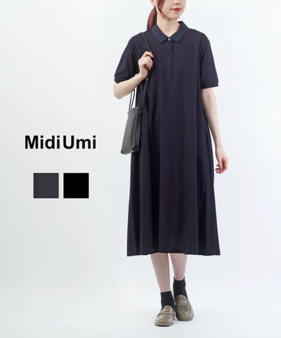 Midi-Umi(ミディウミ) ポロフレアワンピース