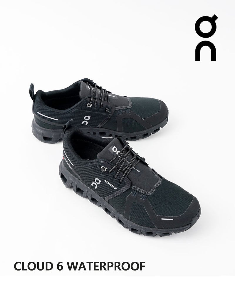 On(オン) Cloud 6 Waterproof クラウド6 Black/Black(BKBK)