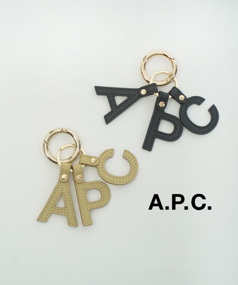 A.P.C.(アー・ペー・セー) APC レターキーリング ダークベージュ(84)