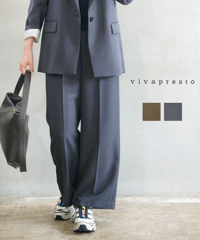 VIVAPRESTO(ビバプレスト) センタープレスワイドパンツ